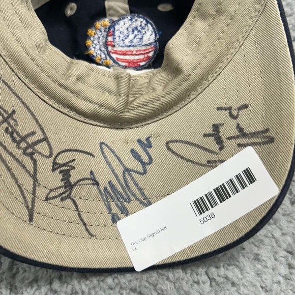 The Cup Hat Mens adjustable USA Europe Golf Padraig Harrington Paul Casey Signed - Picture 5 of 5
